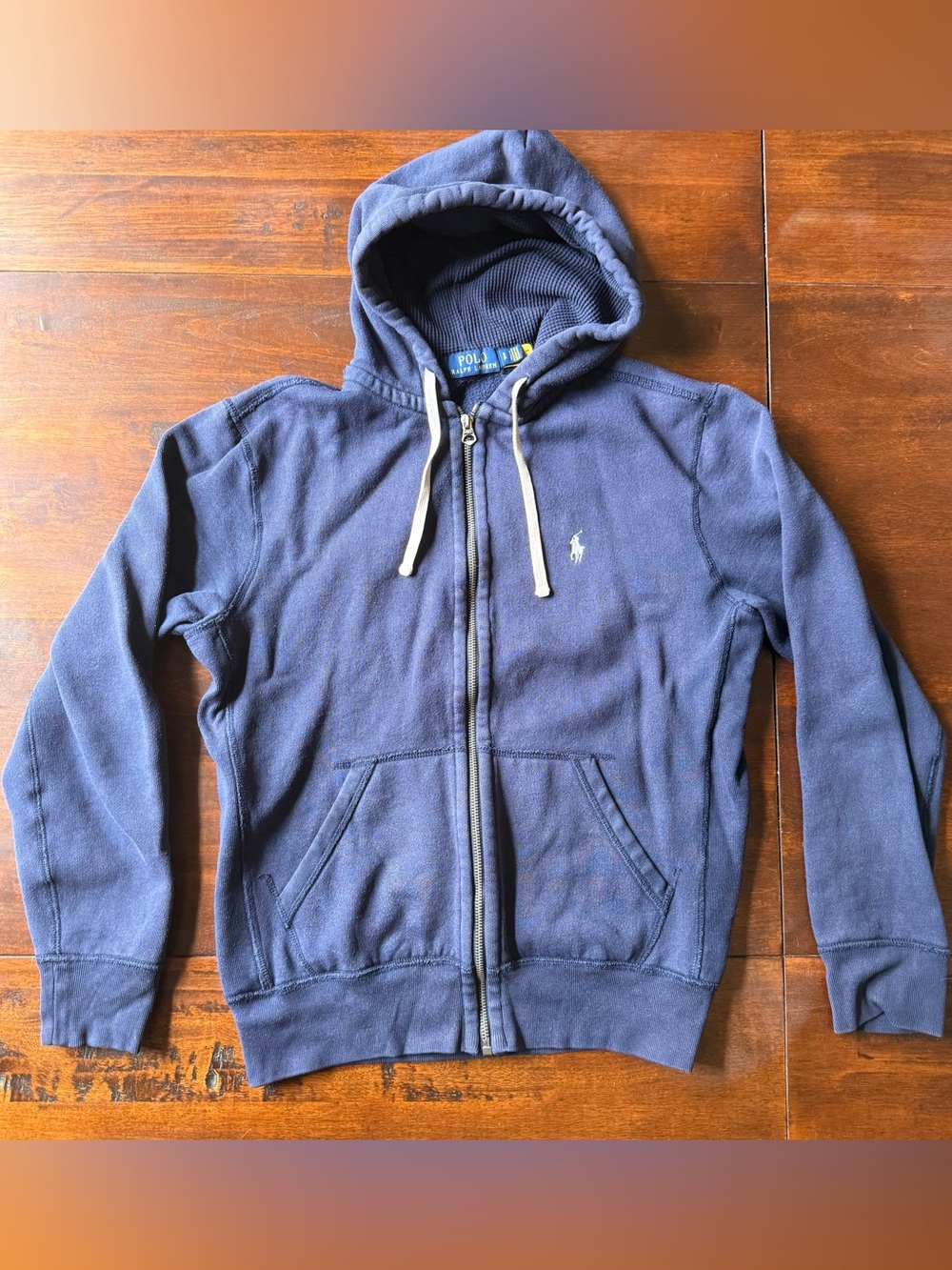 Polo Ralph Lauren Navy Full Zip Hoodie Size Small